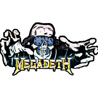 🤘 a2cc790c MEGADETH banda, música, cráneo, metal, megadeth, mascota whatsapp sticker