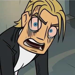 😨 14f55178 Dessin animé, Homme, Fâché, Pleur, Détressé telegram sticker