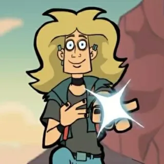 💙 3a3b17c5 dessin animé, personnage, étincelle, blonde, animé, personne telegram sticker