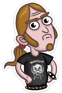 😐 61e92f49 Motörhead cartoon, music, band, metal, motorhead, singer, rock telegram sticker