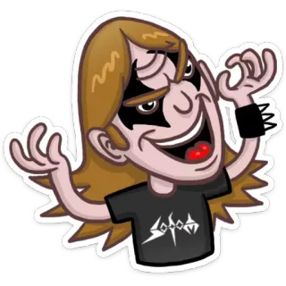 👻 fd7e1e40 SODOM heavy metal, band, music, cartoon, Sodom telegram sticker