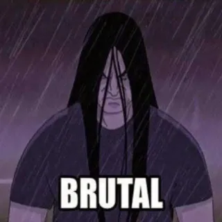 😤 817f2f52 BRUTAL Metal, Brutaal, Cartoon telegram sticker