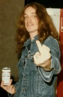 🖕 087c46e7 ngón giữa, thô lỗ, xúc phạm, cử chỉ, đàn ông, bia telegram sticker