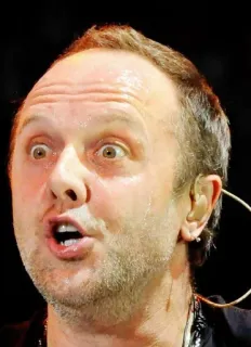 😮 4fb7d6c2 Lars Ulrich người chơi trống, nhạc sĩ, Metallica, rock, ban nhạc telegram sticker