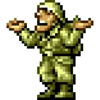 🤔 1e8fb423 soldaat, militair, pixel art, leger telegram sticker