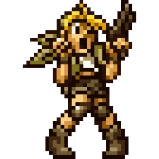 😮 415cd710 Marco Rossi Metal Slug Soldaat, Wapen, Videogame, Pixel art, Arcade telegram sticker