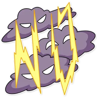 ❌ bb873023 storm, lightning, clouds, weather, electricity, sky telegram sticker
