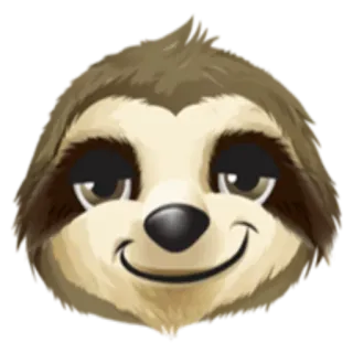 🙂 9feed0d3 ナマケモノ, 動物, かわいい, 怠惰, 遅い, 哺乳類 telegram sticker