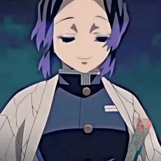 💜 1ed54ee7 Shinobu Kocho Demon Slayer อนิเมะ, ดาบพิฆาตอสูร, ชิโนบุ โคโจ, สาวอนิเมะ, ยิ้ม whatsapp sticker