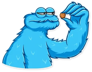 😑 1dfba723 Cookie Monster Sesame Street Phim hoạt hình, Bánh quy, Quái vật, Phố Sesame, Đồ ăn telegram sticker