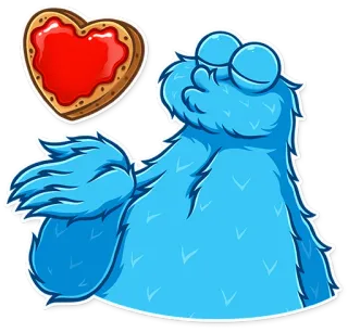 Cookie Monster whatsapp stickers