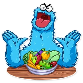 Cookie Monster telegram stickers