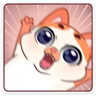 😱 483e7305 gatto, carino, animale, gattino, animale domestico, cartone animato, divertente whatsapp sticker