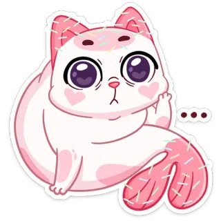 😐 efefec48 gatto, adesivo, carino, dito medio, offensivo, cartone animato telegram sticker