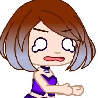 😫 012ac0e2 Gacha Life, Anime, Kartun, Karakter, Menangis telegram sticker