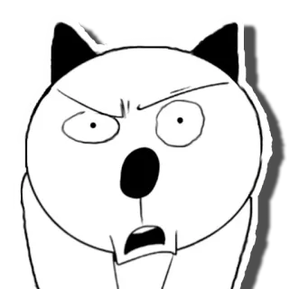 😠 1e621e1a hond, boos, cartoon, uitdrukking, dier telegram sticker