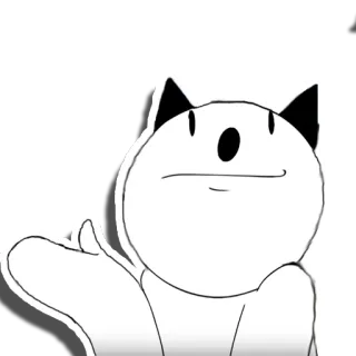 😏 4fae9d34 cartoon, kat, gebaar, dier telegram sticker