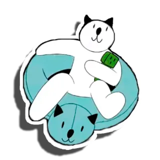 💦 5d145340 kat, cartoon, dier, schattig, sticker telegram sticker