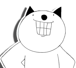 😁 ec103610 cartoon, kat, dier, tekening, sticker telegram sticker