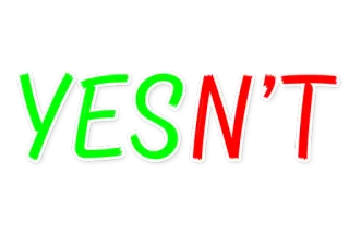 ❎ 70158f8b YESN'T sim, não, engraçado, meme, jogo de palavras whatsapp sticker