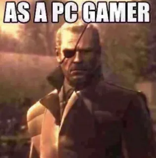 🎮 ce68dd3f Solid Snake Metal Gear Solid AS A PC GAMER PC, Gamer, Metal Gear, Solid Snake, Soldado, Video game telegram sticker