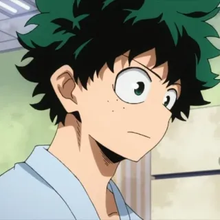 😕 a4881c73 Izuku Midoriya My Hero Academia Anime, Manga, Karakter, Izuku Midoriya, My Hero Academia, Deku whatsapp sticker