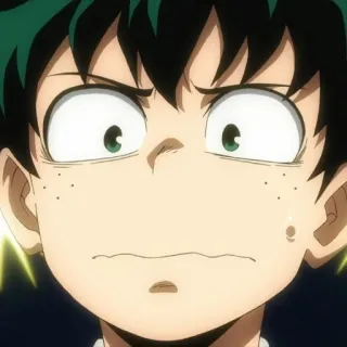 😳 d2370e56 Izuku Midoriya My Hero Academia Anime, My Hero Academia, Izuku Midoriya, Deku, Pahlawan, Khawatir, Ekspresi, Manga whatsapp sticker