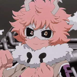 😃 180987e1 Mina Ashido My Hero Academia Мина Ашидо, Моя геройская академия, Аниме, Персонаж, Розовые волосы, Супергерой telegram sticker