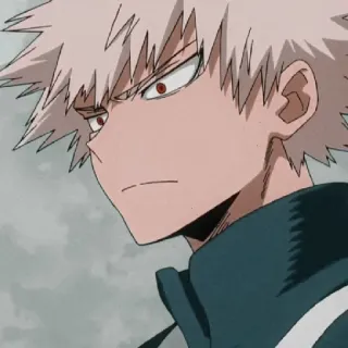 😃 418361b3 Bakugo My Hero Academia Аниме, Персонаж, Манга, Серьезный, Парень telegram sticker