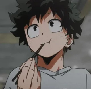 😃 892b894b Izuku Midoriya My Hero Academia Аниме, Манга, Еда, Милый, Герой, Мидория, Изуку, Моя геройская академия telegram sticker