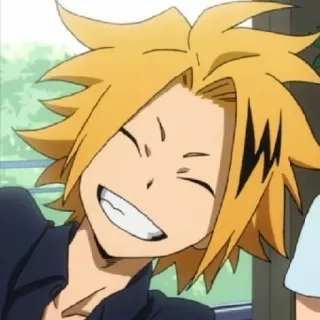 😃 e73118c7 Denki Kaminari My Hero Academia Аниме, Манга, Моя геройская академия, Денки Каминари, Персонаж telegram sticker