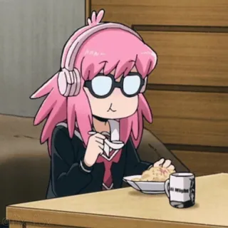 😋 41467c08 ALL MIGHT อนิเมะ, การ์ตูน, ตัวละคร, กิน, หูฟัง telegram sticker