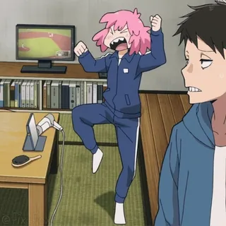 🤬 4bcfcef6 อนิเมะ, การเฉลิมฉลอง, ร่าเริง, มีความสุข, กีฬา telegram sticker