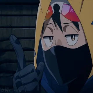 😉 8c2402c1 อนิเมะ, นินจา, ตัวละคร, ใส่หน้ากาก, เสื้อมีฮู้ด, ยิ้มเยาะ, Fix_Fox telegram sticker