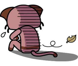 🍂 70eee54c sedih, animasi, kartun, tertekan, duduk, karakter telegram sticker