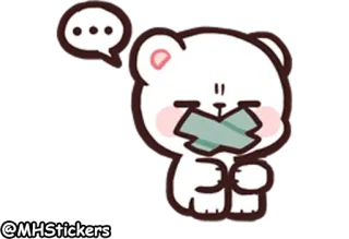 🤐 6388be25 @MHStickers Bär, Klebeband, Zensur, zum Schweigen gebracht telegram sticker