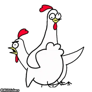 😤 ac5fca73 frango, pássaros, animal, desenho animado telegram sticker