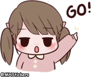 🏃‍♀ 53cf9742 cartone animato, ragazza, carina whatsapp sticker