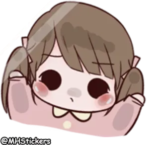 👻 64c9bad8 @MHStickers Cartone animato, Ragazza, Carino, Adesivo whatsapp sticker