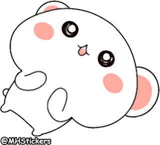 🙏 5e2ff7be @MHStickers schattig, sticker, wit, dier, kawaii, cartoon telegram sticker