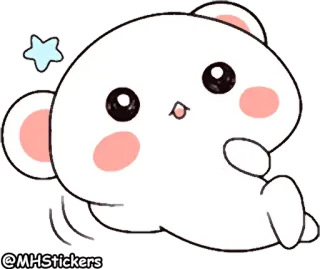 🤔 68ee965b @MHStickers sticker, schattig, cartoon, witte beer, kawaii, beer, schattig, dier telegram sticker