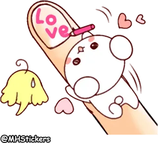 📝 ad0a8e1e Love liefde, schattig, cartoon, kawaii, beer, sticker telegram sticker