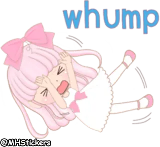 😫 3a010c5d whump Cartone animato, Ragazza, Anime, Rosa, Piangendo, Whump telegram sticker
