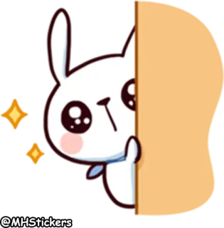🤩 613a85a6 @MHStickers thỏ, nhãn dán, dễ thương, động vật, hoạt hình telegram sticker