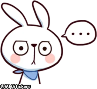 😟 8697e69d @MHStickers thỏ, hoạt hình, sticker, dễ thương, thỏ con telegram sticker