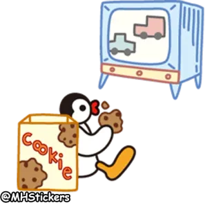 🍪 73d2a73f COOKIE 쿠키, 간식, 음식, 만화 telegram sticker