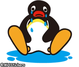 😭 a02575e1 Pingu 펭귄, 울음, 슬픔, 만화, 애니메이션 telegram sticker