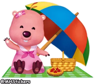 ☂ 02a0da68 @MHStickers Dessin animé, Animal, Autocollant, Mignon, Amusant telegram sticker