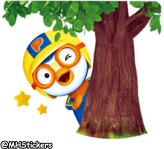 😉 321f0e88 Pororo @MHStickers dessin animé, pingouin, Pororo, animé, mignon telegram sticker