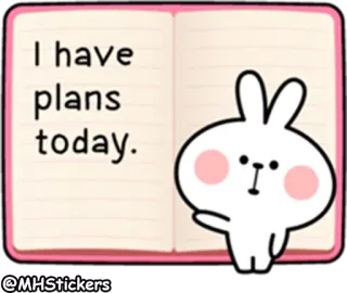 @MHStickers Spoiled Rabbit Useful Talk telegram stickers